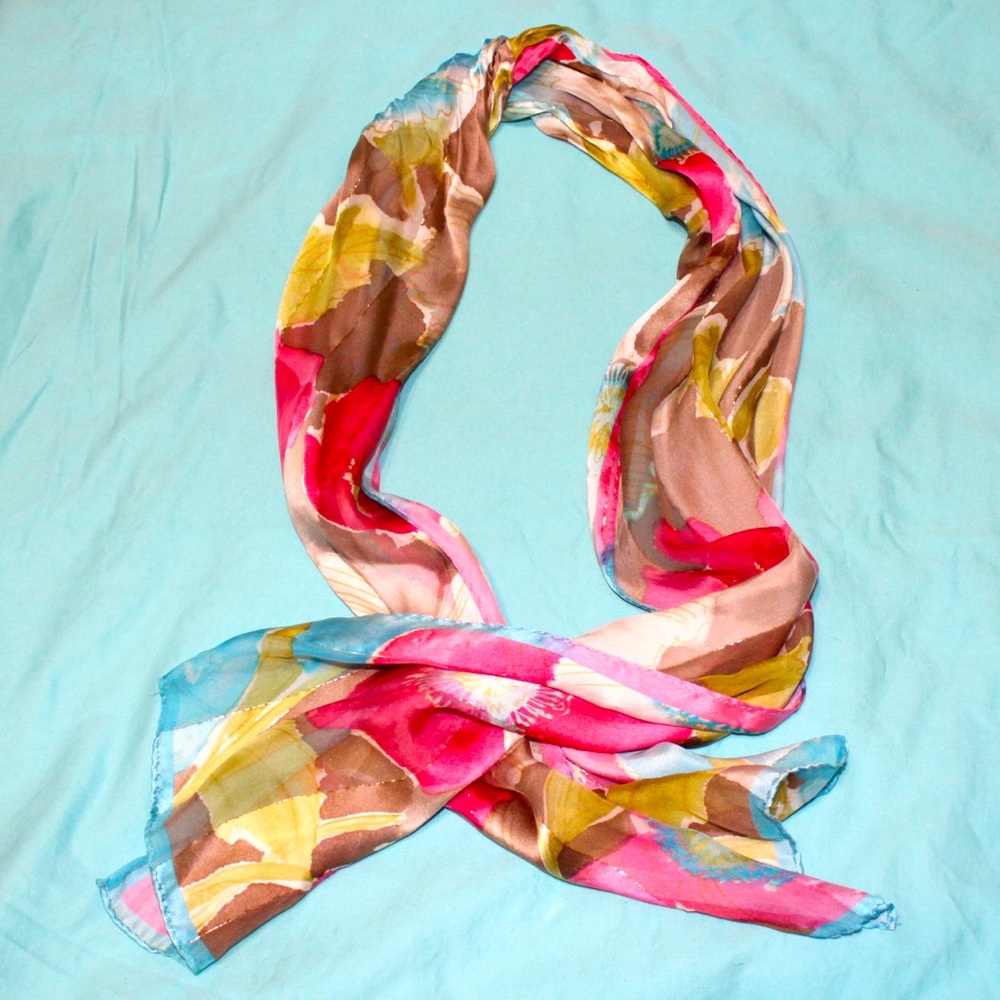 JONES NEW YORK Scarf Vintage Floral Elegant